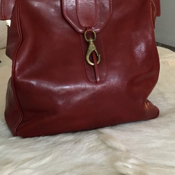 Burgundy Endymion Italian Leather Handbag NOS✨😍 - Picture 2 of 5